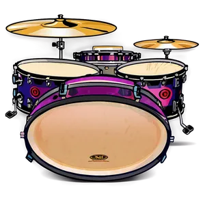 Compact Drum Kit Design Png Gim17 PNG Image