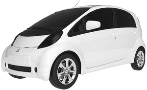 Compact_ Electric_ Car_3 D_ Render PNG image with transparent background