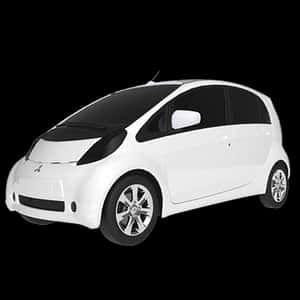 Compact_ Electric_ Car_ Black_and_ White PNG image with transparent background