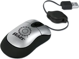 Compact Retractable U S B Mouse PNG Image