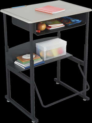 Safco Alphabetter Desk With Bookboxx Student Desks - Standing Desk Foot Bar, HD Png Download PNG with transparent background