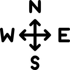 Compass Rose Cardinal Directions PNG image with transparent background