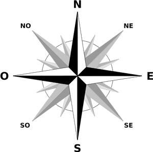 Compass Rose Graphic PNG image with transparent background