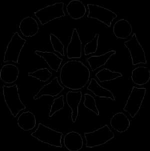 Compass Rose Outline PNG image with transparent background
