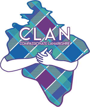 Compassionate Lanarkshire C L A N Logo PNG image with transparent background