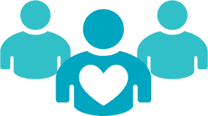 Compassionate Leadership Icon PNG image with transparent background