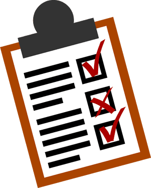 Completed Checklist Clipboard PNG with transparent background