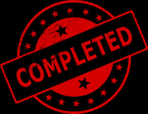 Completed Stamp Graphic PNG