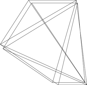 Complex Geometric Shape Outline PNG Image