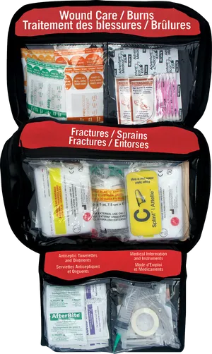 Comprehensive First Aid Kit Contents PNG Image