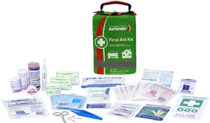 Comprehensive First Aid Kit Contents PNG Image