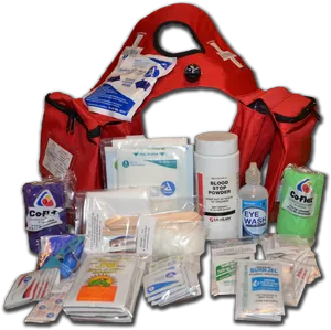 Comprehensive First Aid Kit Contents PNG Image