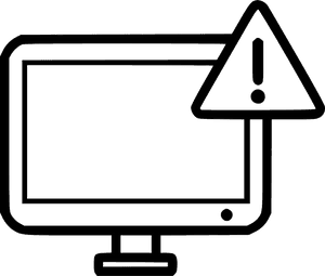 Screen Warning Computer Desktop Monitor Alert - Warning Deep Excavation Sign, HD Png Download PNG with transparent background