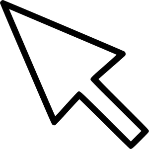 Computer Cursor Outline Graphic PNG Image