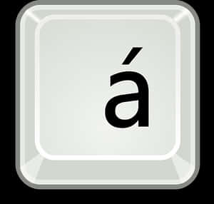 Computer Key Accented A PNG image with transparent background