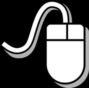Computer Mouse Icon Black Background PNG image with transparent background