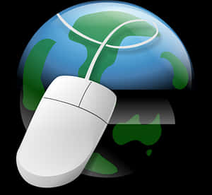 Computer Mouse World Concept PNG image with transparent background