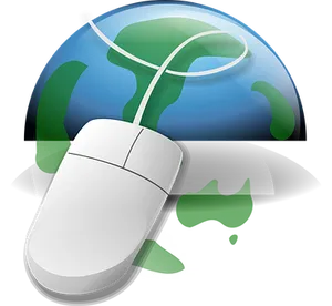 Computer Mouse World Concept PNG Image