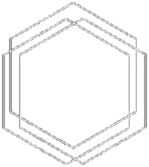 Concentric Hexagons Outline PNG Image