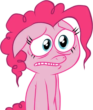 Concerned Pinkie Pie Vector PNG Image