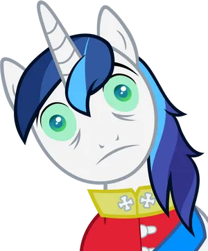 Concerned Unicorn Cartoon Character PNG Image