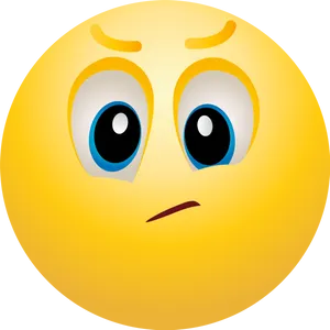 Concerned Yellow Emoticon.png PNG Image