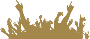 Concert Crowd Silhouette PNG with transparent background
