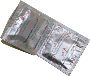 Condom Package Closeup PNG Image