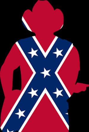 Confederate Cowboy Silhouette PNG image with transparent background