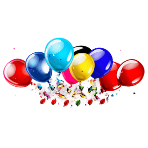 Confetti Balloons PNG 05042024 PNG image with transparent background