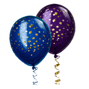 Confetti Balloons PNG nvr PNG image with transparent background