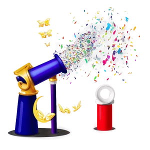 Confetti Cannon Magical Moment Png Dfy PNG Image