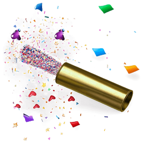 Confetti Cannon PNG pqj PNG image with transparent background