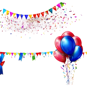 Confetti Explosion Birthday Banner Png Ehu PNG Image