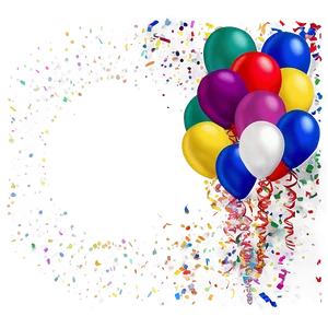 Confetti Explosion Birthday Banner Png Gpi17 PNG Image