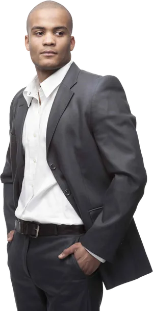 Confident Businessman Portrait PNG Image