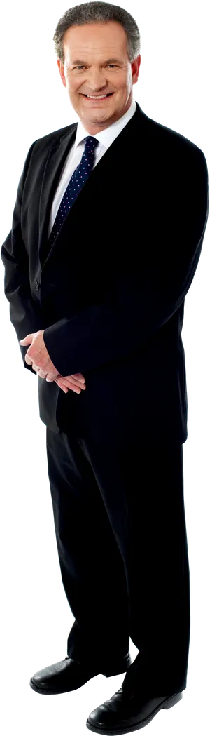 Confident Businessman Standing PNG Image