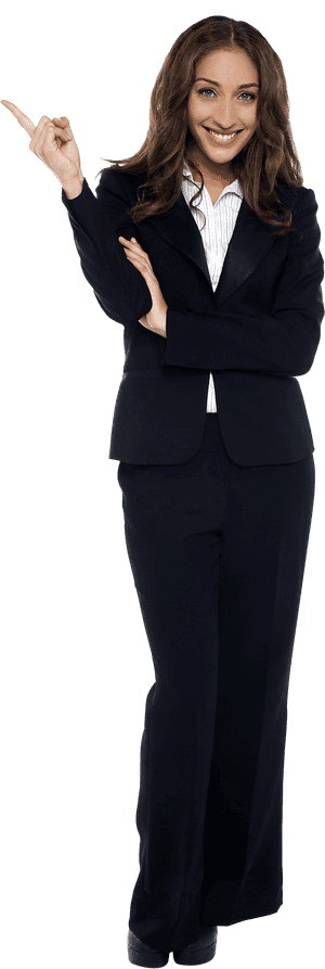 Women Pointing Left - Female Business Woman Png, Transparent Png PNG image with transparent background