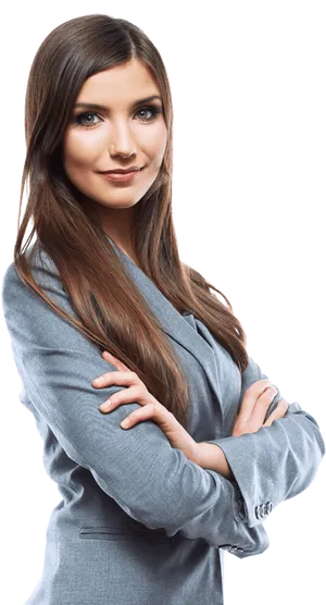 Confident Businesswoman Portrait PNG Image