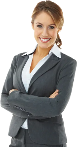 Confident Businesswoman Portrait PNG Image