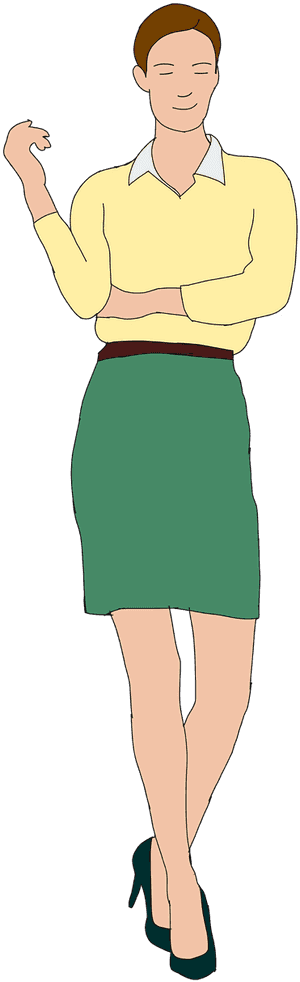 Cartoon Character Business Woman Standing Free Picture - Business Cartoon Characters Png, Transparent Png PNG image with transparent background