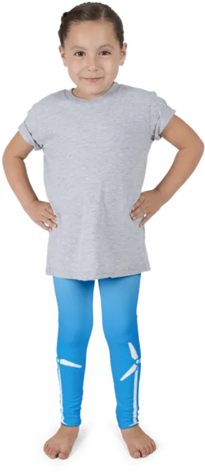 Confident Child Hands On Hips PNG Image