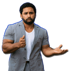 Confident Man Gesturing PNG