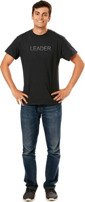 Confident Man Leader Shirt PNG Image