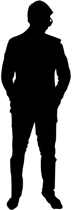 Confident Man Silhouette PNG Image