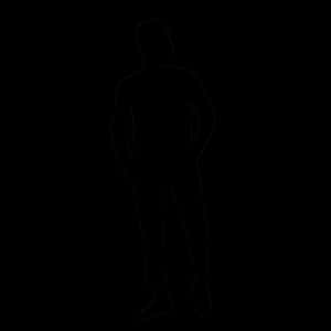Confident Man Silhouette PNG image with transparent background