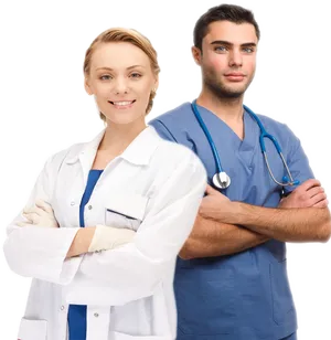 Confident Medical Professionals Posing.png PNG Image