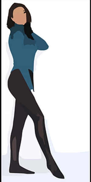 Confident Stance Woman Illustration PNG image with transparent background