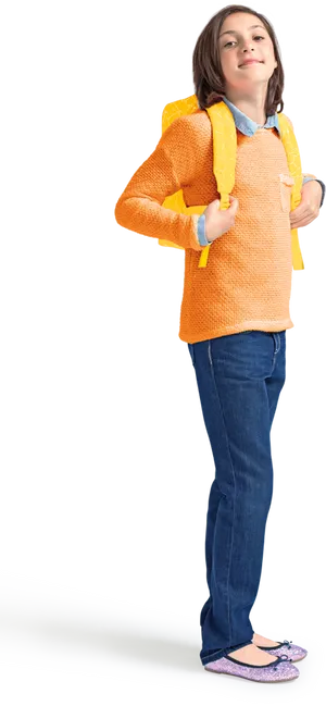 Confident Studentwith Backpack PNG Image