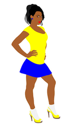 Confident Woman Illustration PNG image with transparent background
